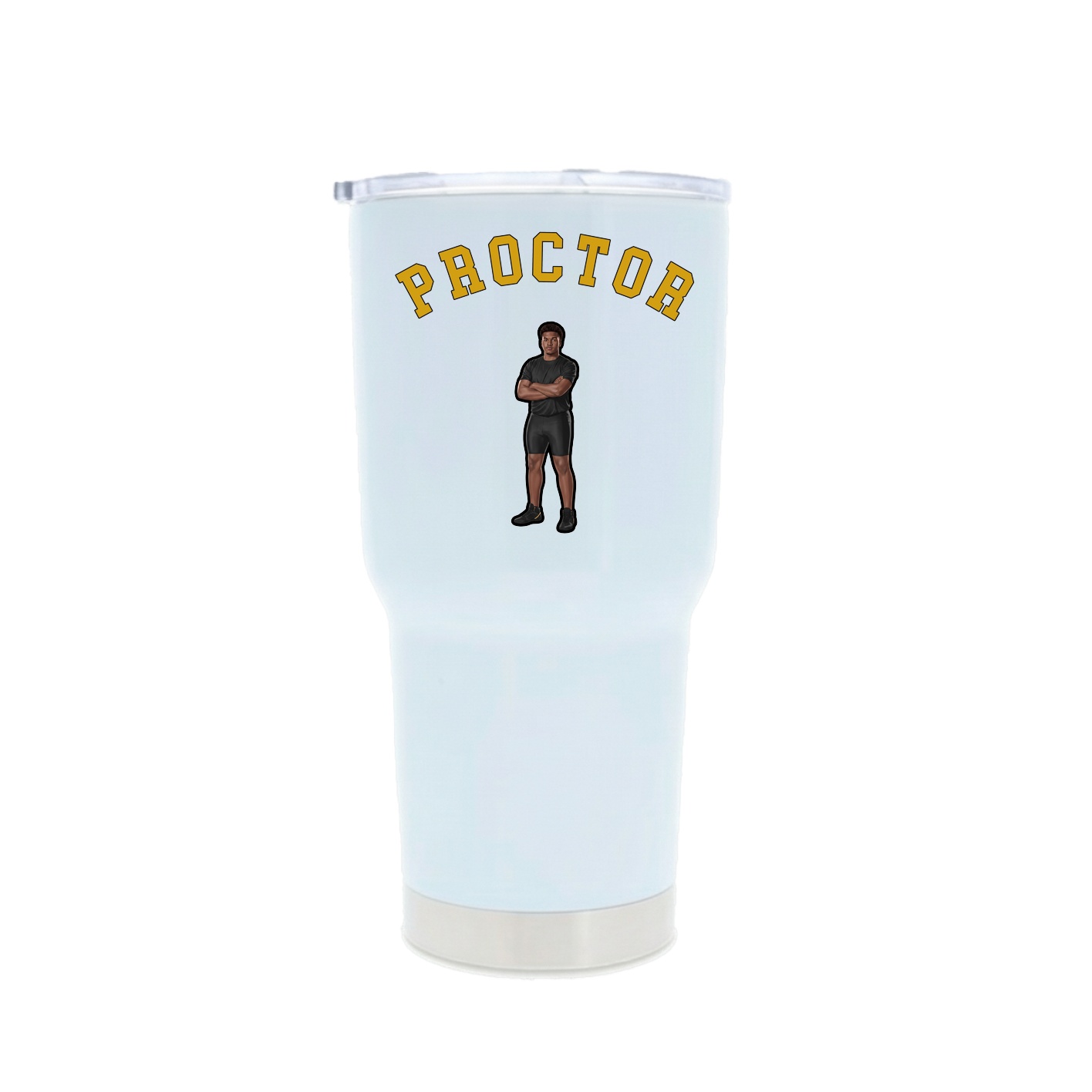 30oz Stainless Steel Tumbler — Shirsey Arch in White