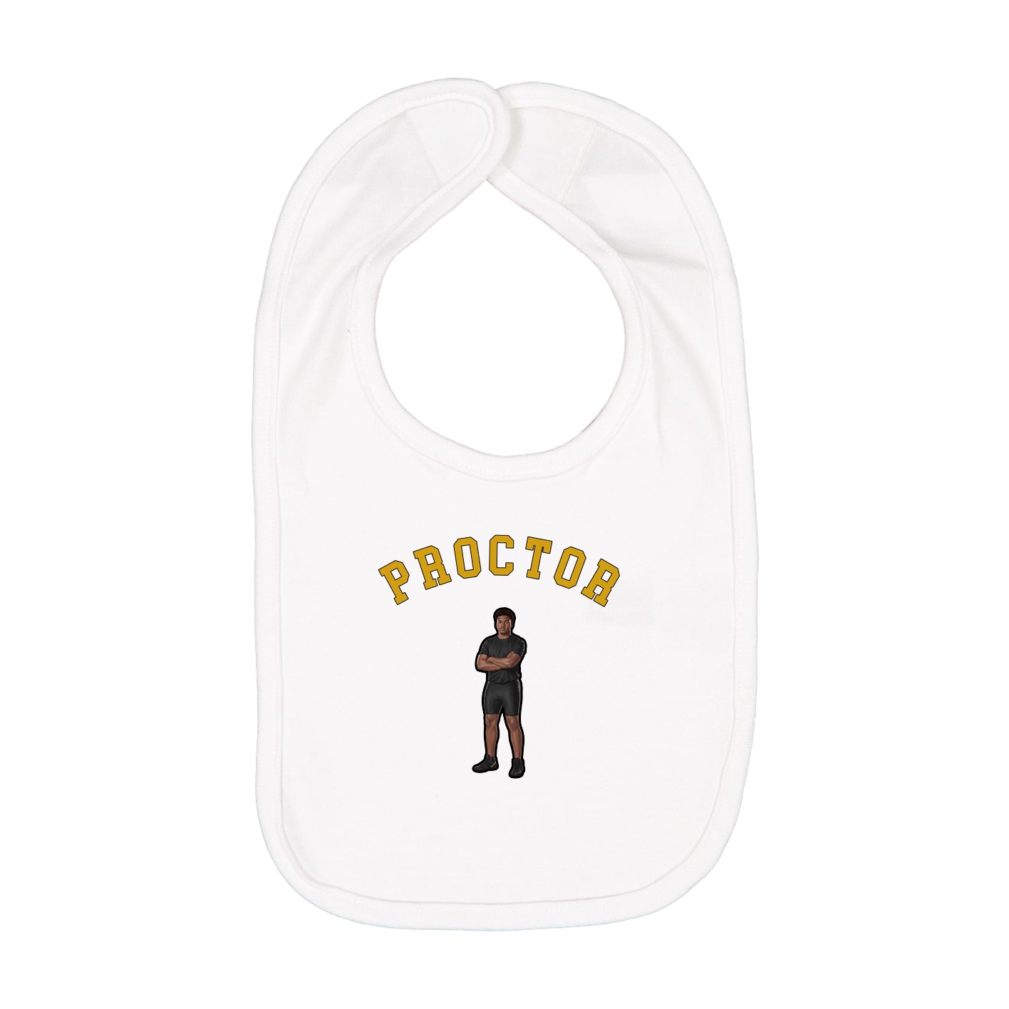 Infant Bib — Shirsey Arch in White