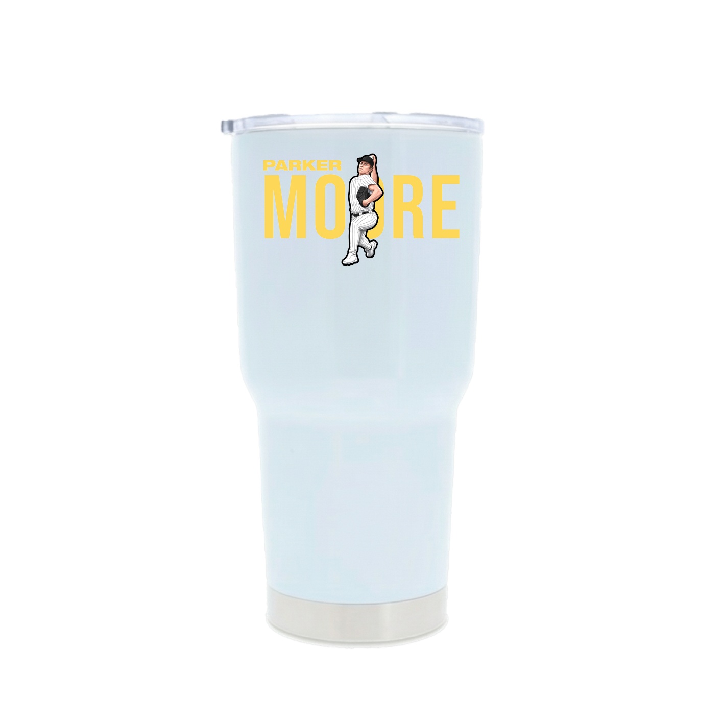 30oz Stainless Steel Tumbler — Player Name in White