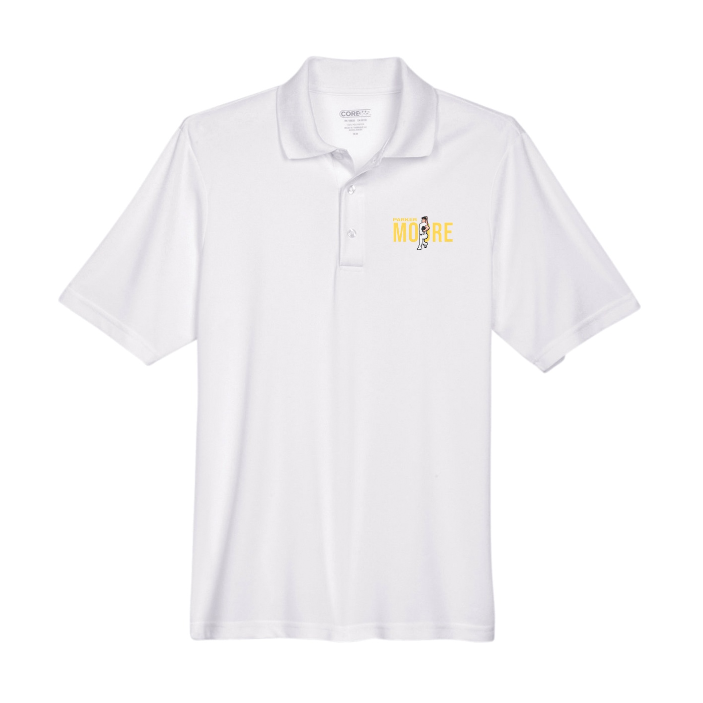 Performance Polo — Player Name in White