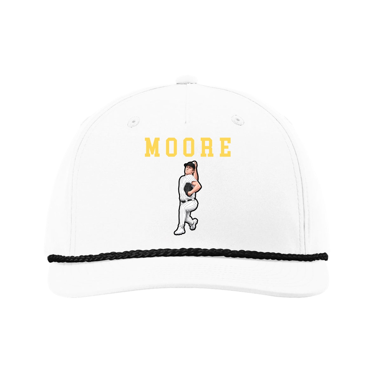 Five-Panel Classic Rope Cap — Shirsey in White