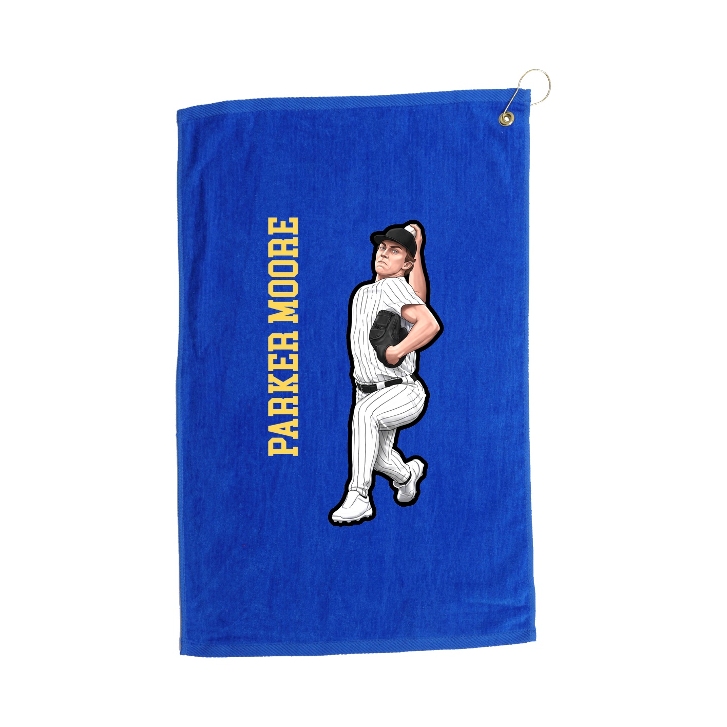 Golf Towel — Name Vertical in Royal