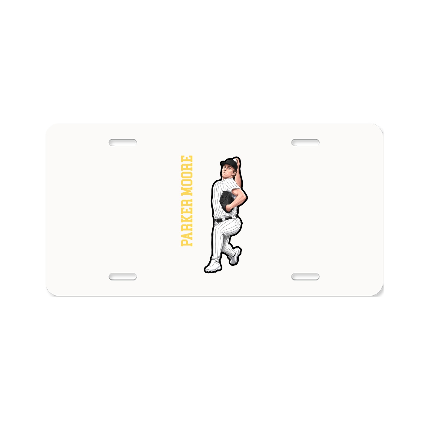 License Plate — Name Vertical in Classic