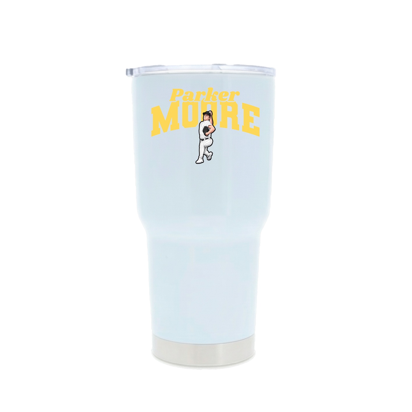 30oz Stainless Steel Tumbler — Signature Arch in White