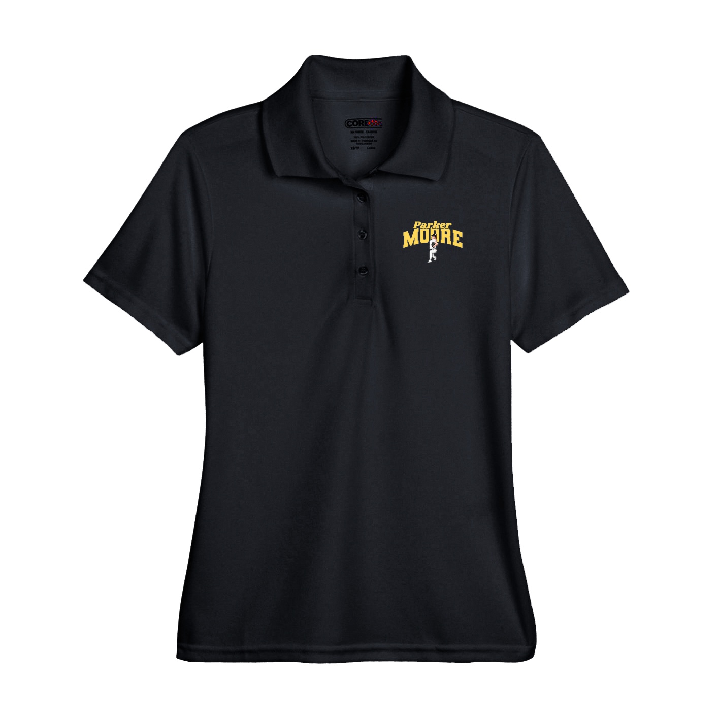 Performance Polo — Signature Arch in Black