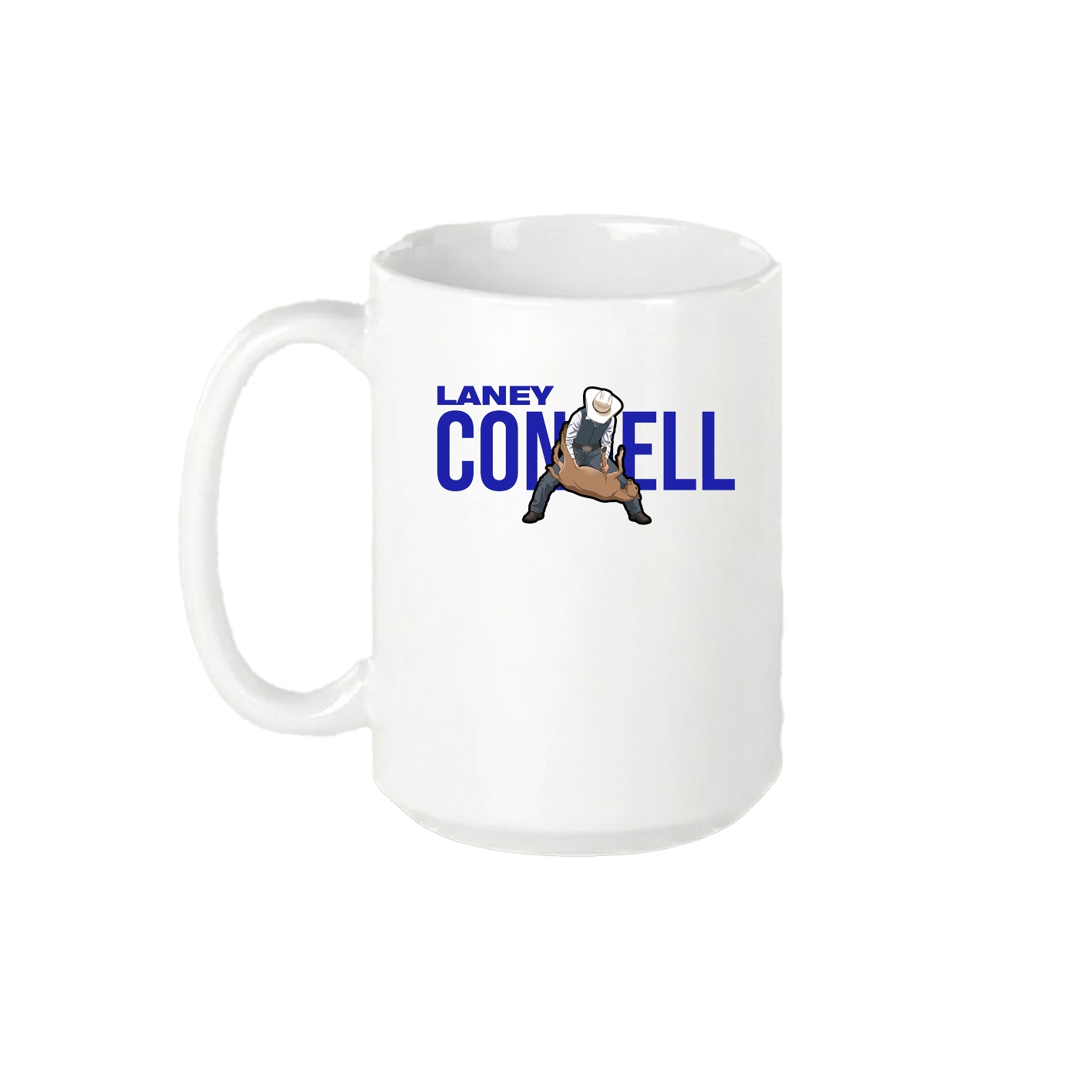 15oz Coffee Mug — Player Name in White