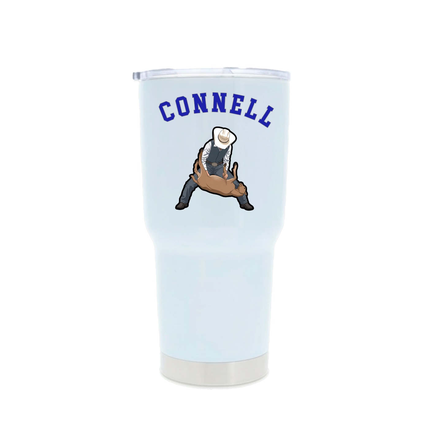 30oz Stainless Steel Tumbler — Shirsey Arch in White
