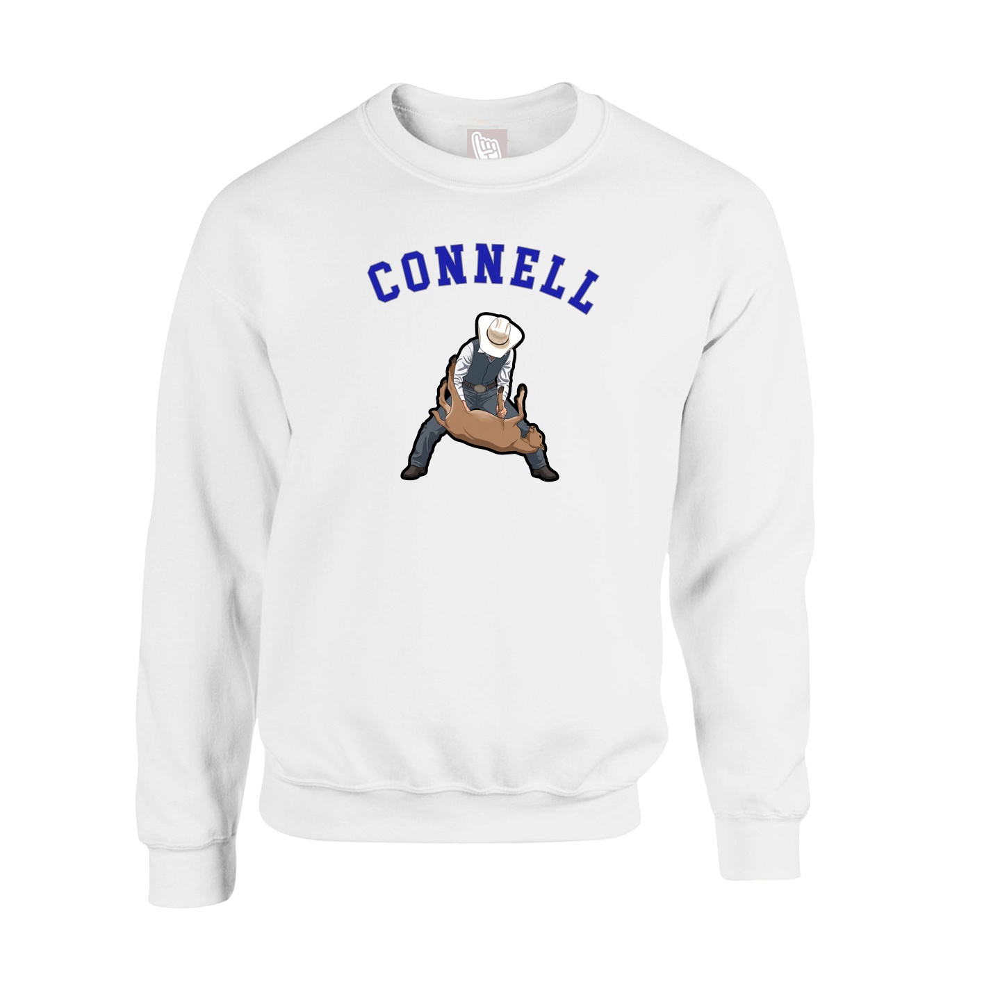 Fleece Crew — Shirsey Arch in White