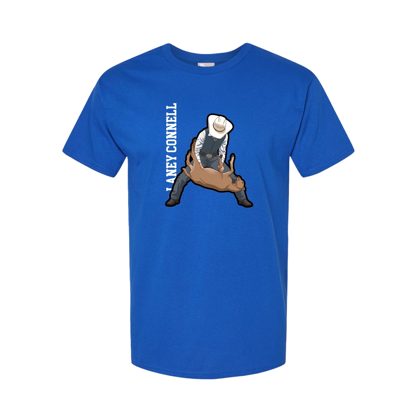 Tee — Name Vertical in Royal
