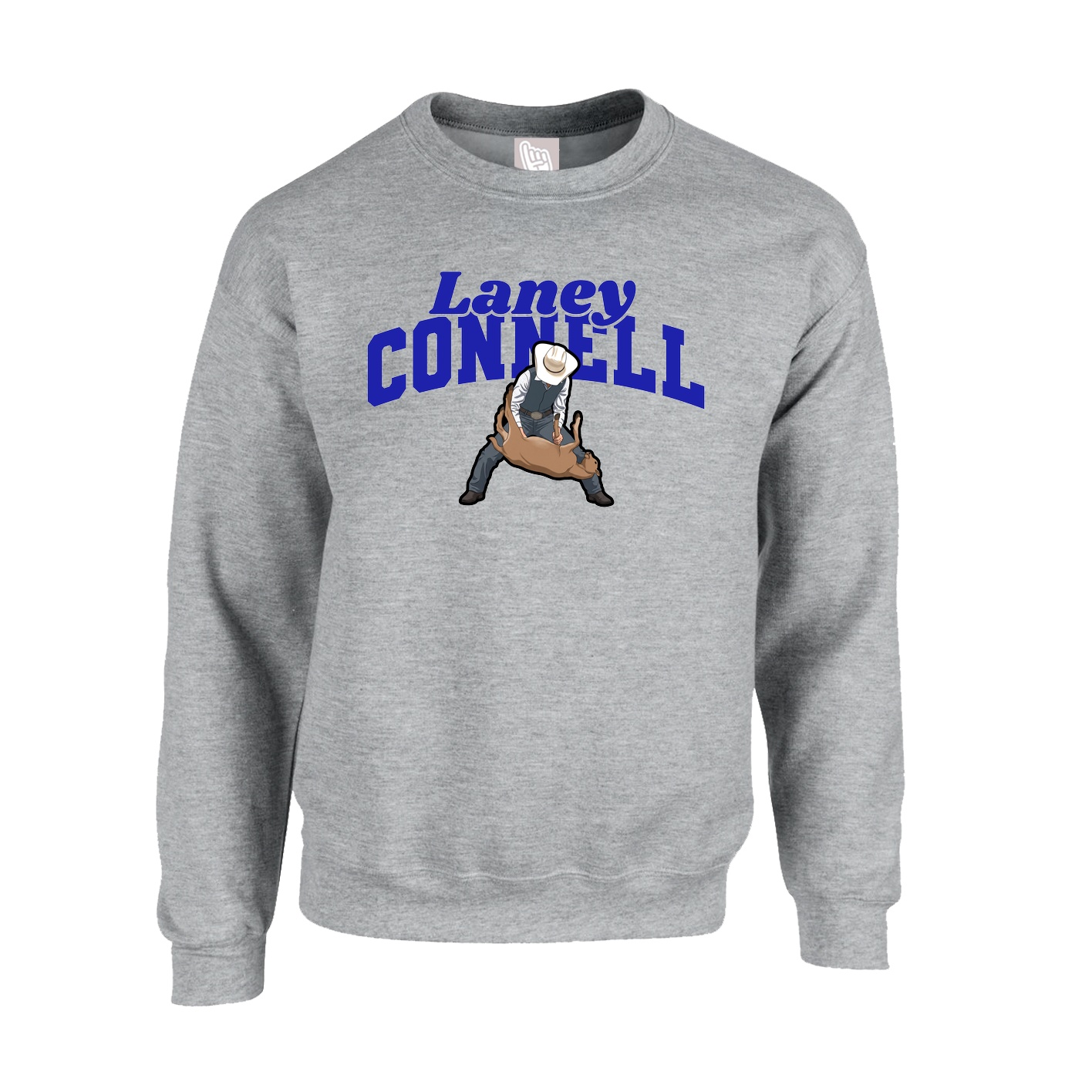 Fleece Crew — Signature Arch in Grey