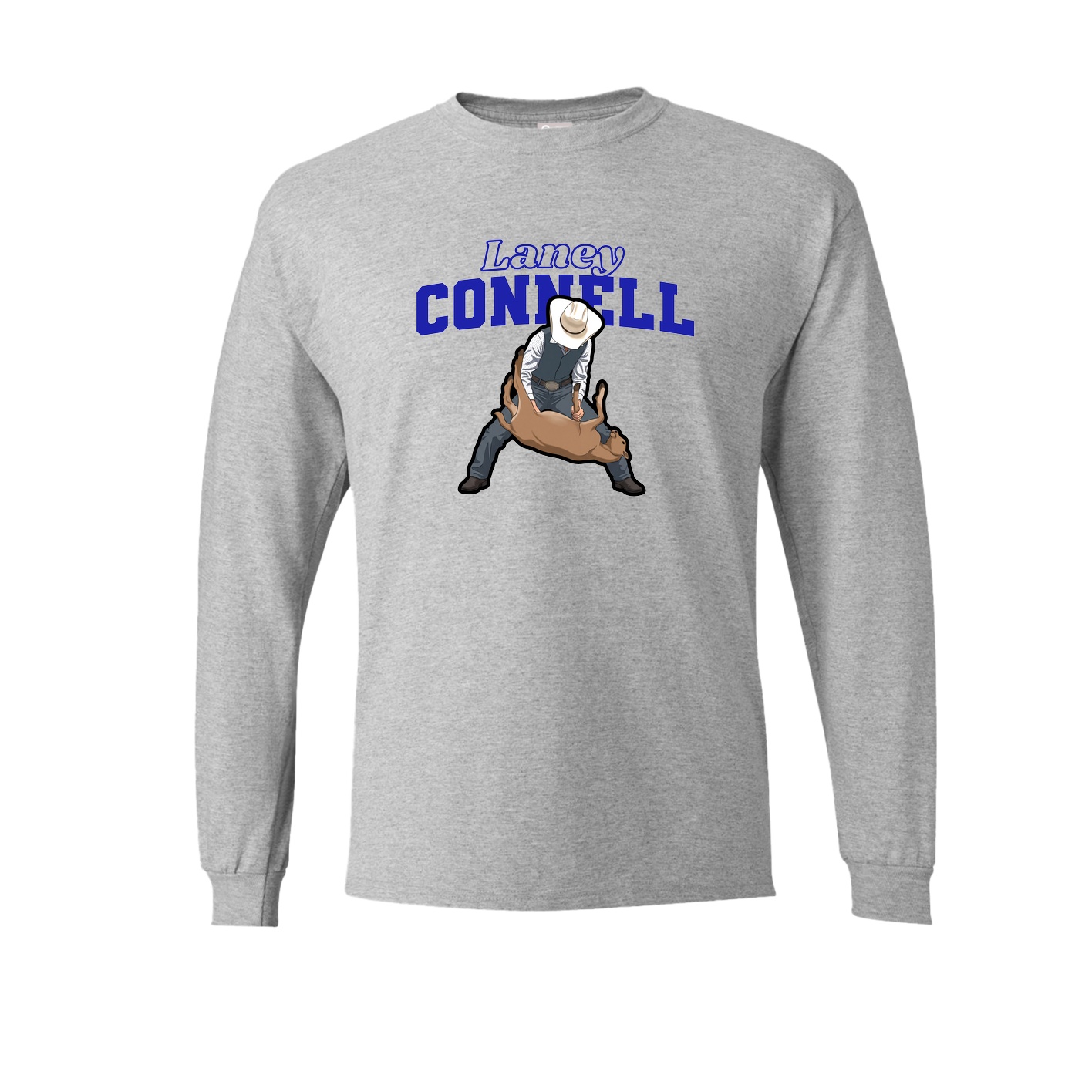 Long Sleeve Tee — Name Arch in Grey