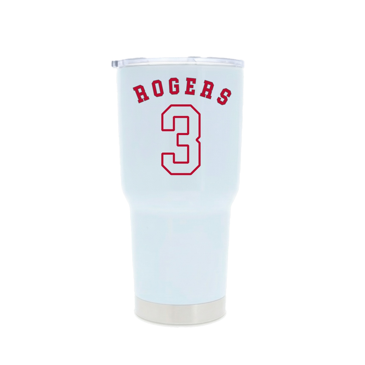 30oz Stainless Steel Tumbler — Shirsey Arch in White