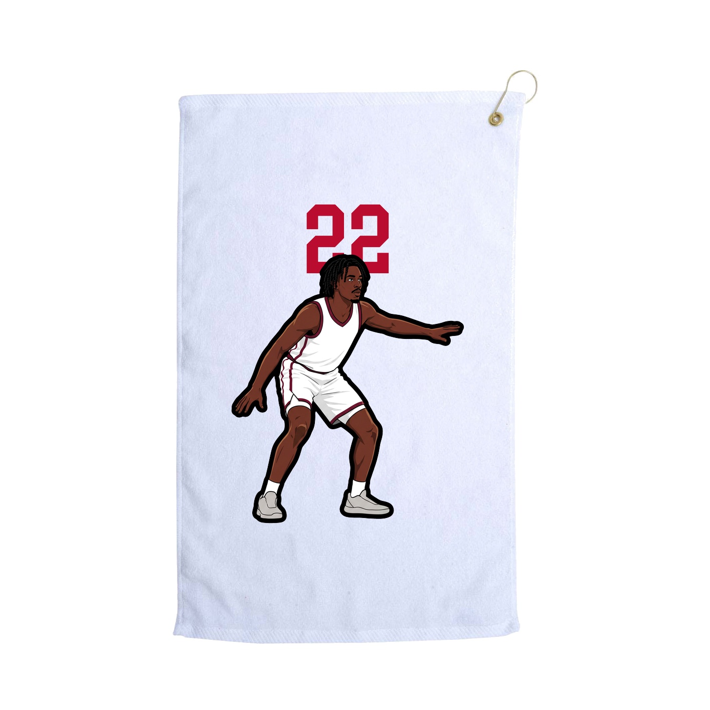 Golf Towel — Number Top in White