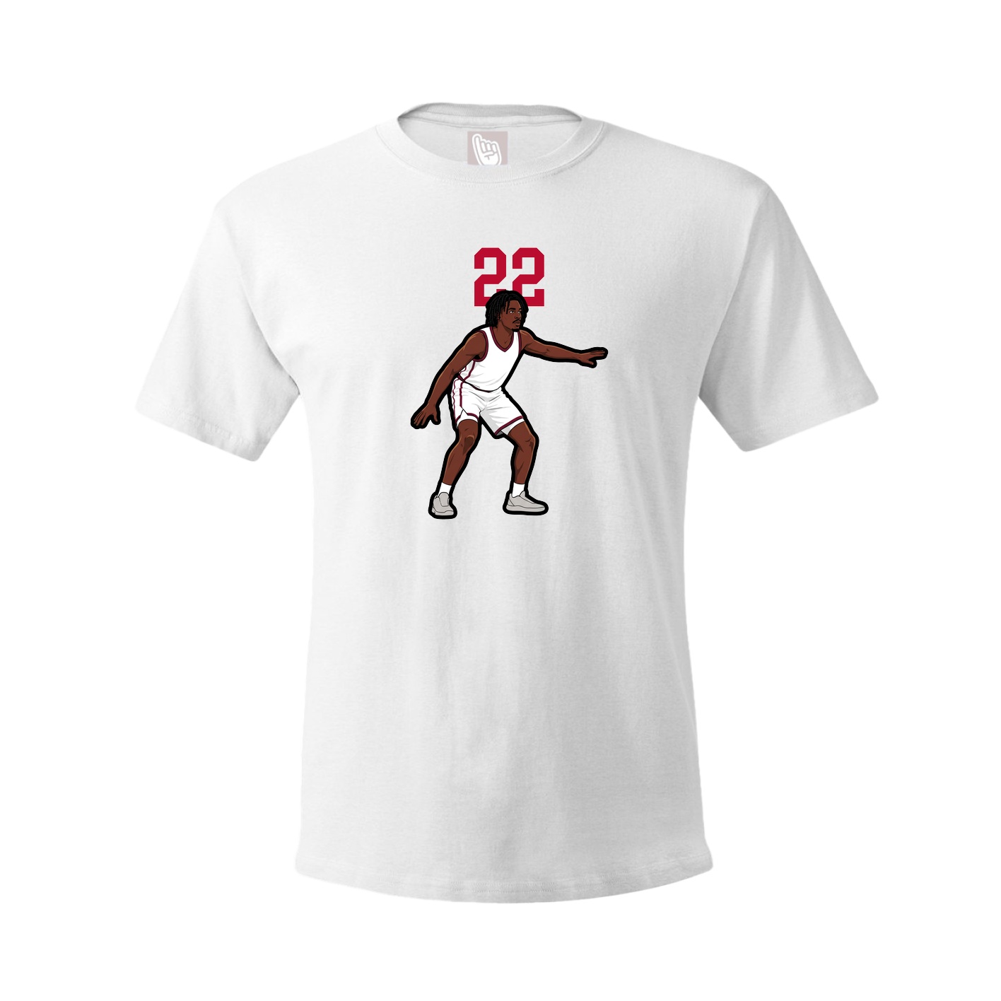 Youth Tee — Number Top in White