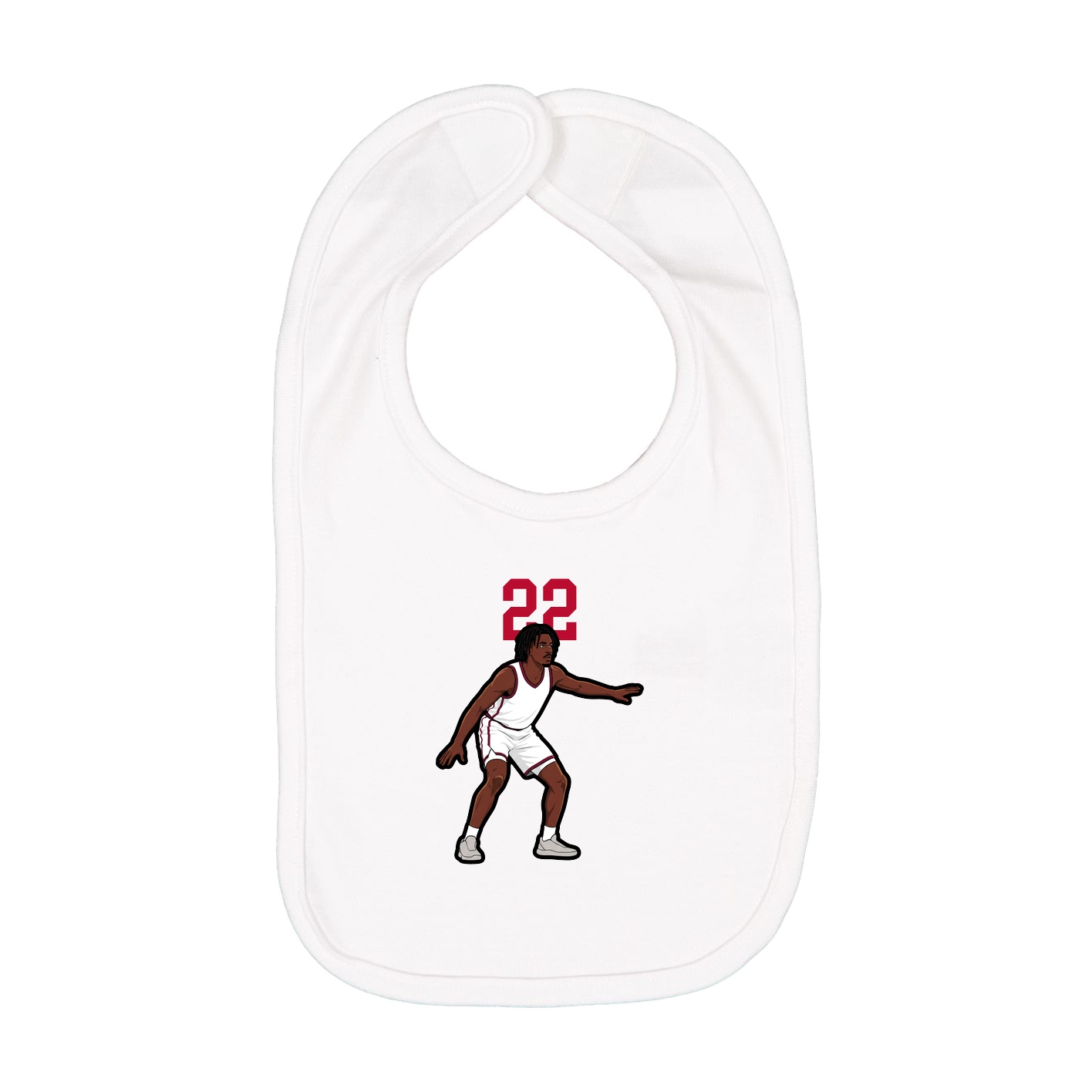 Infant Bib — Number Top in White