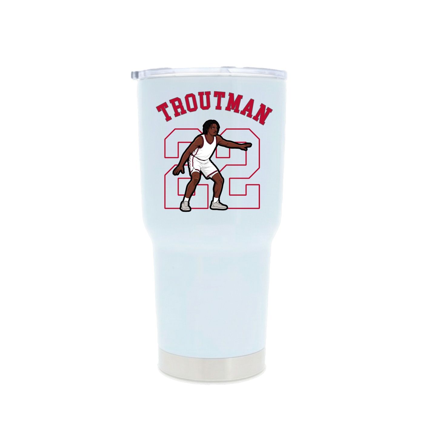 30oz Stainless Steel Tumbler — Shirsey Arch in White