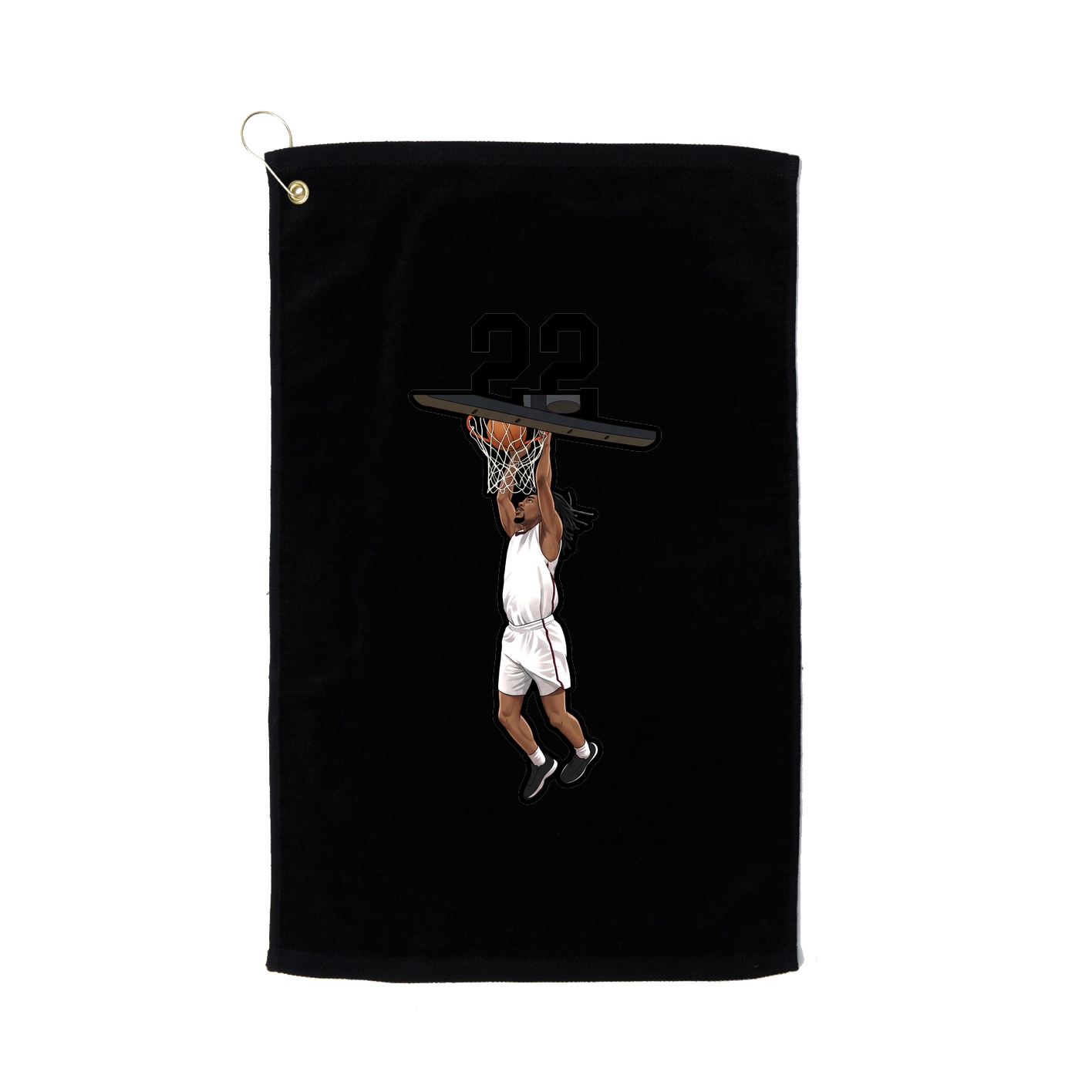 Golf Towel — Number Top in Black