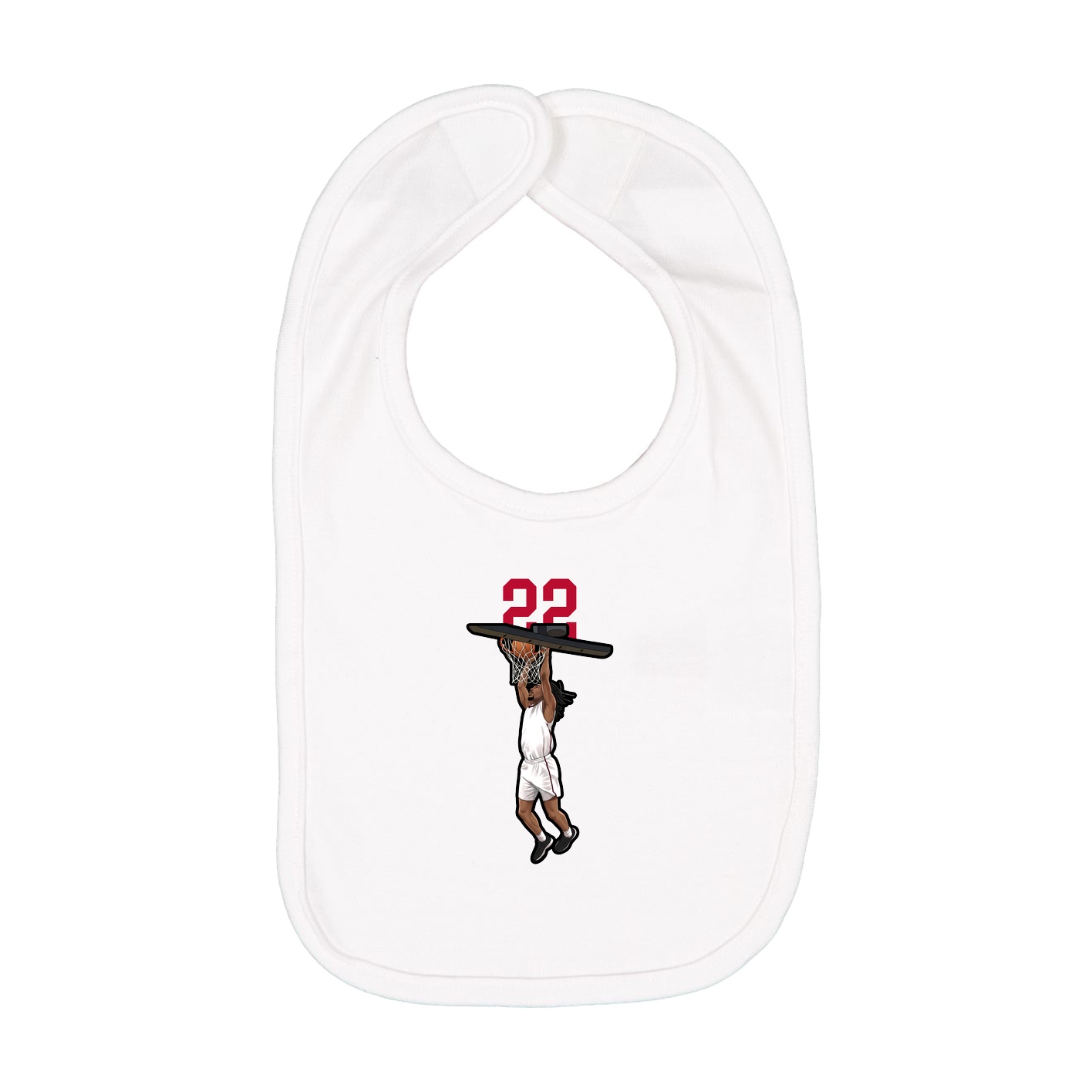 Infant Bib — Number Top in White