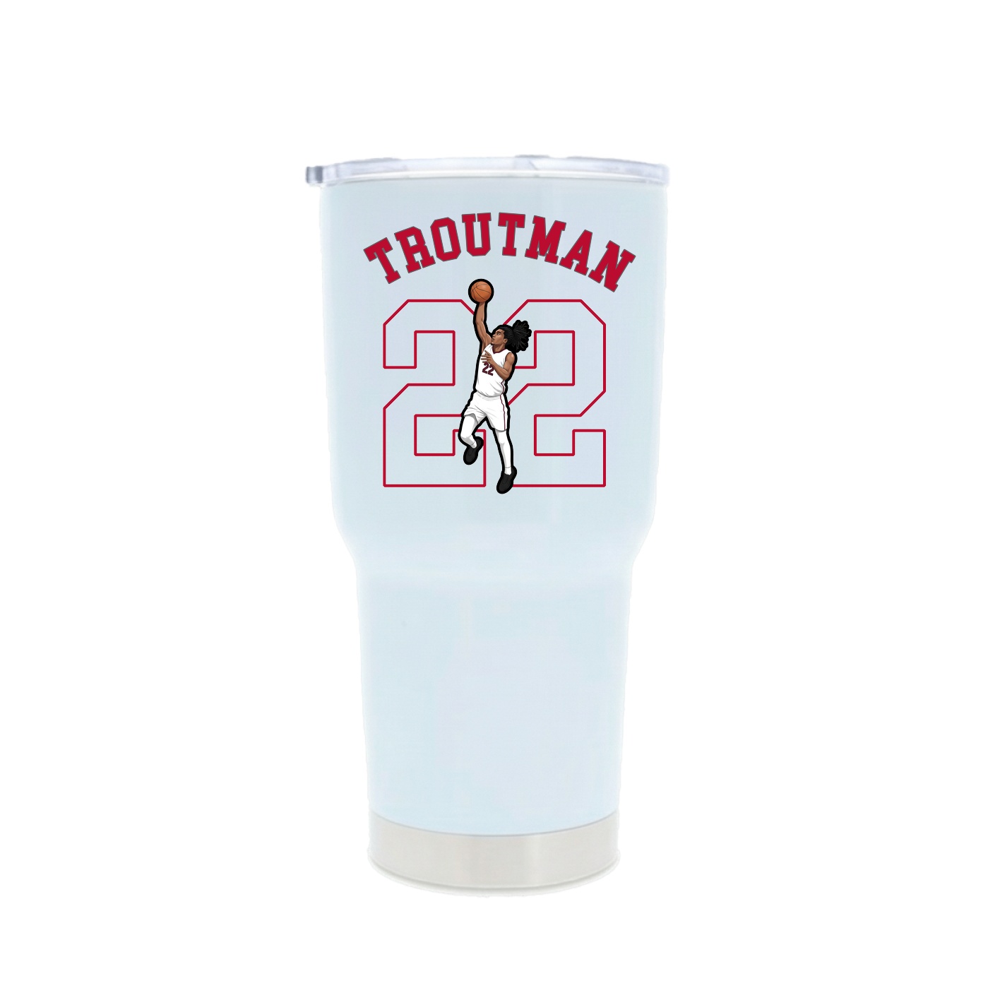 30oz Stainless Steel Tumbler — Shirsey Arch in White
