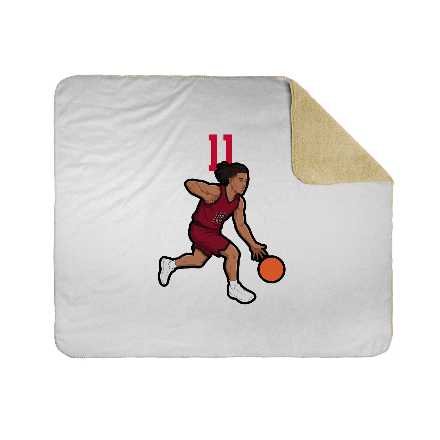 Throw Blanket — Number Top in White