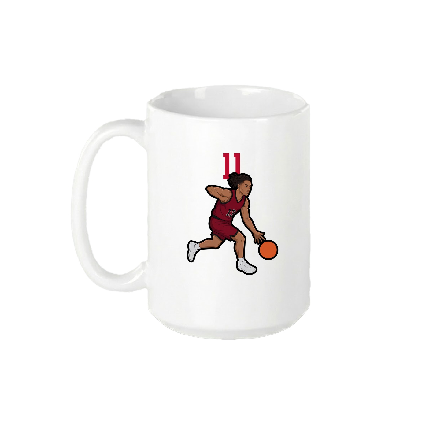 15oz Coffee Mug — Number Top in White
