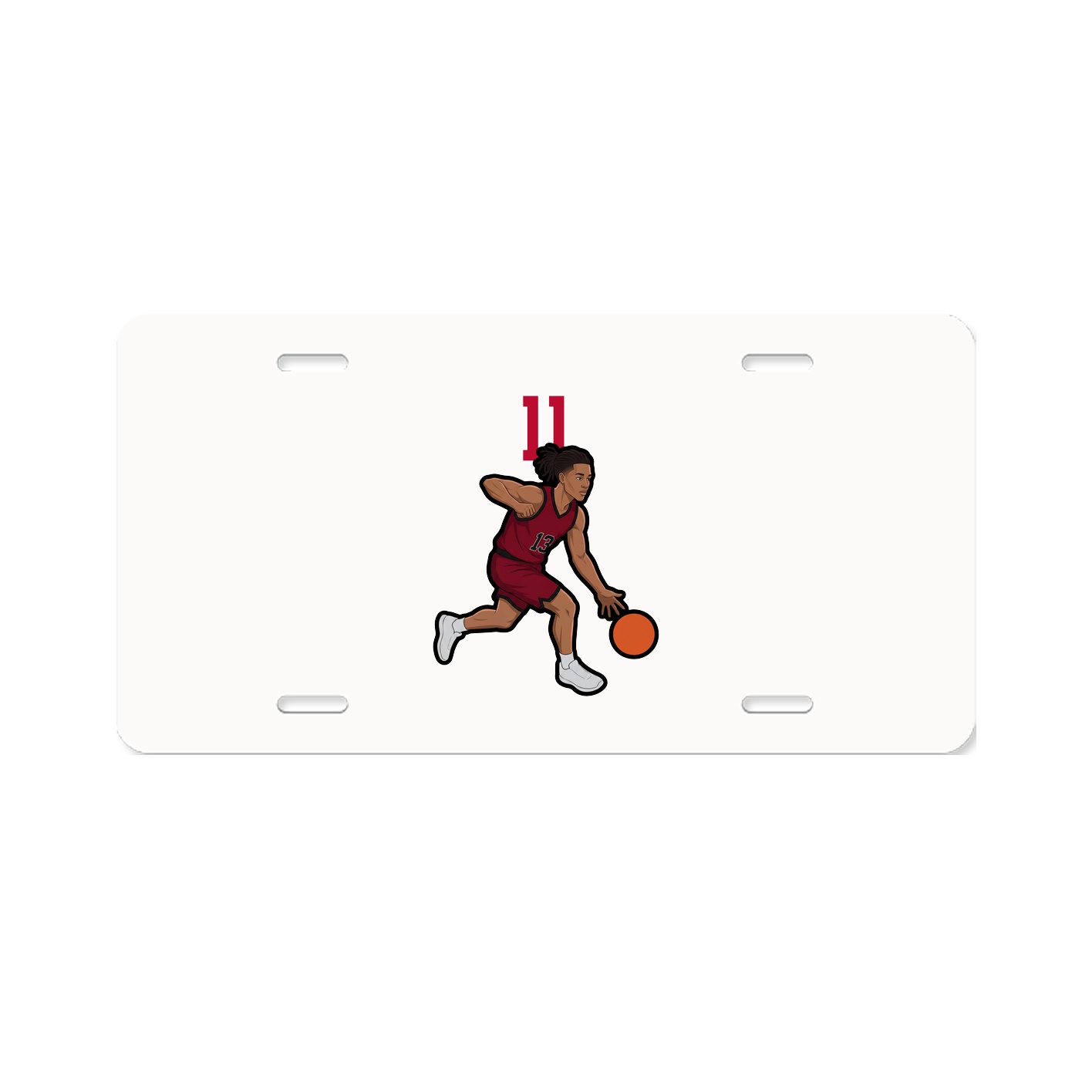 License Plate — Number Top in Classic