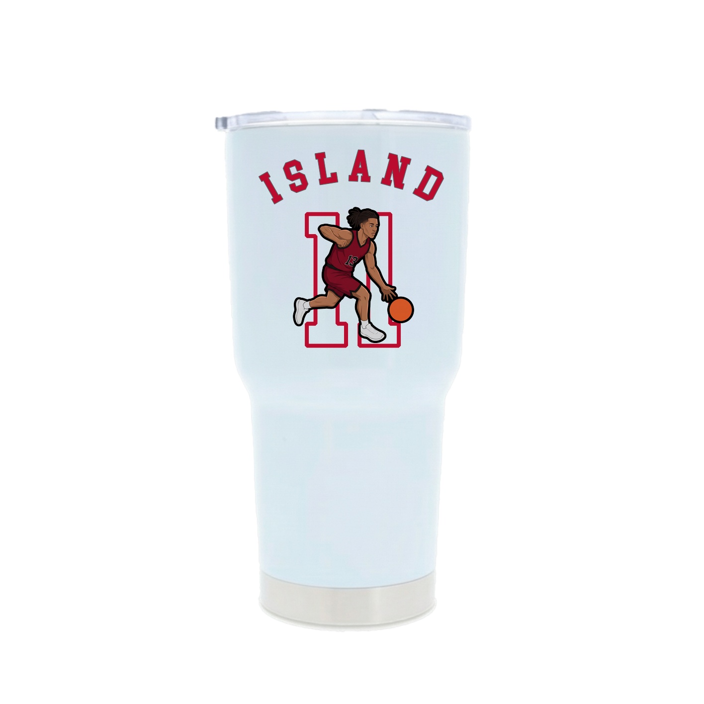 30oz Stainless Steel Tumbler — Shirsey Arch in White