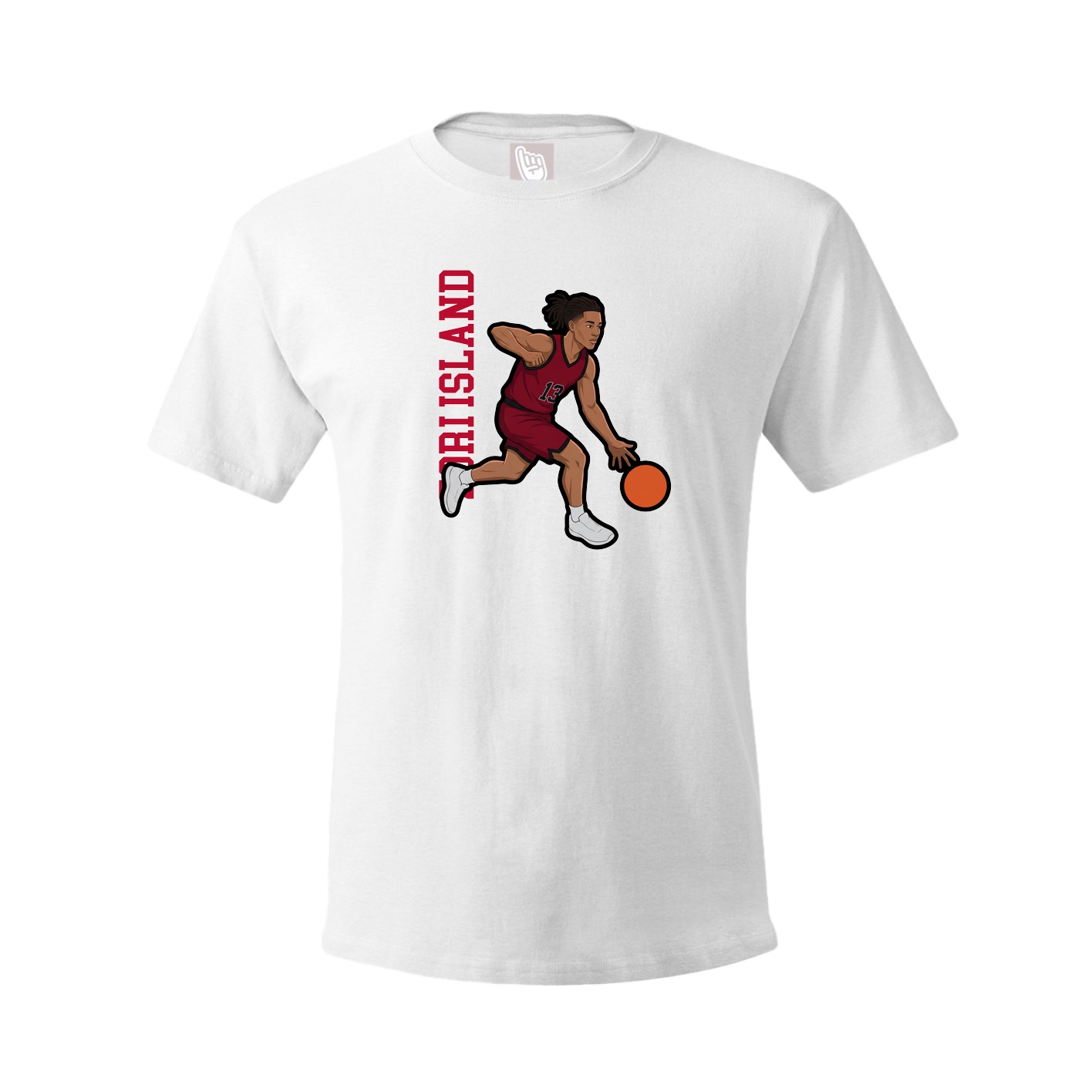 Tee — Name Vertical in White