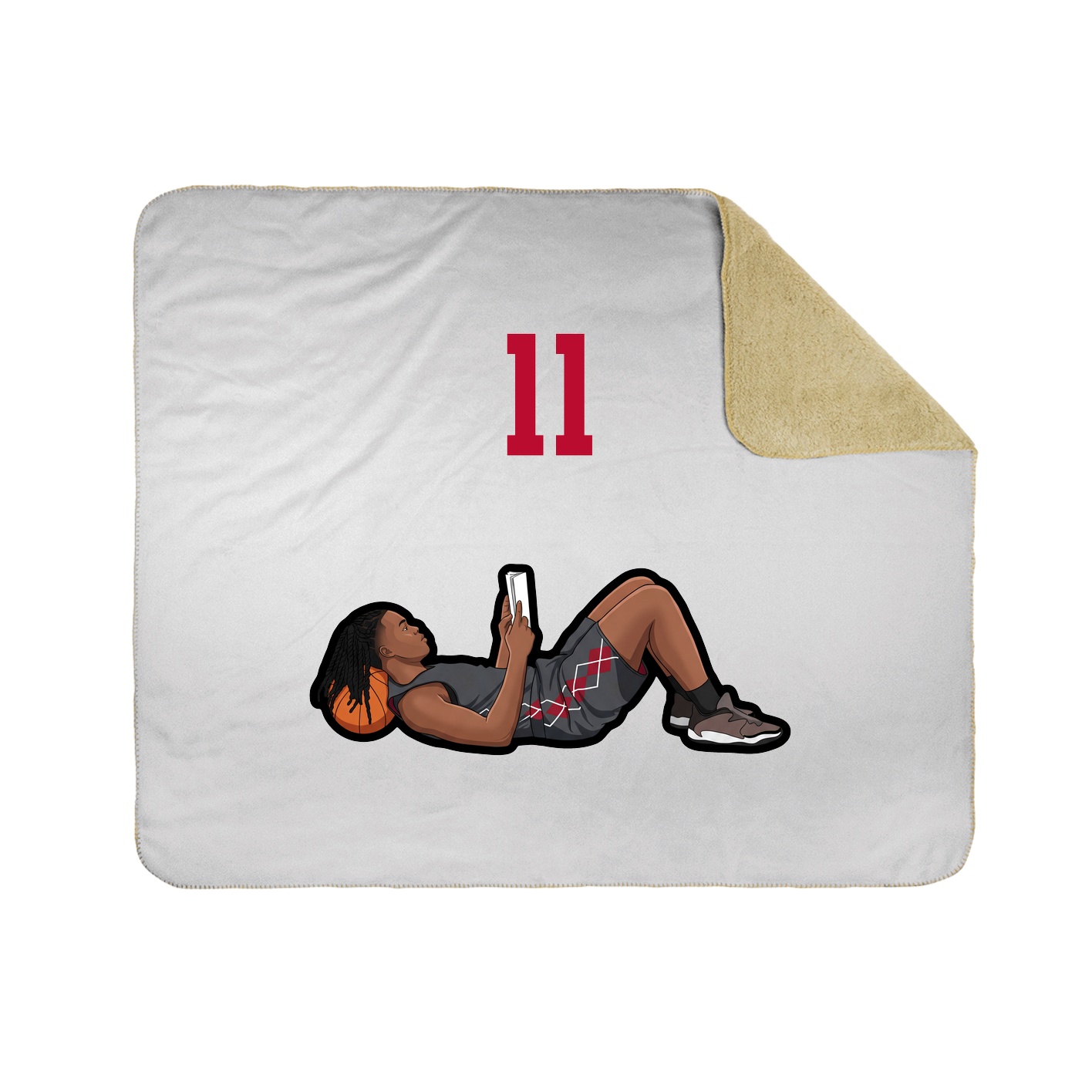 Throw Blanket — Number Top in White