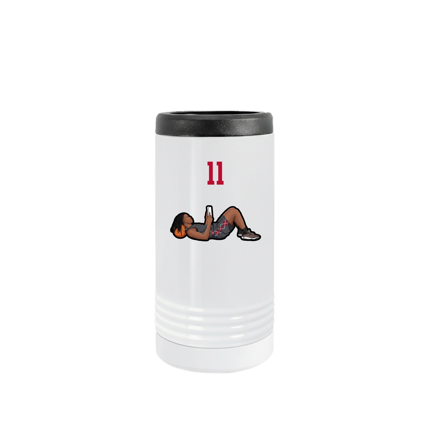Slim Beverage Holder — Number Top in White