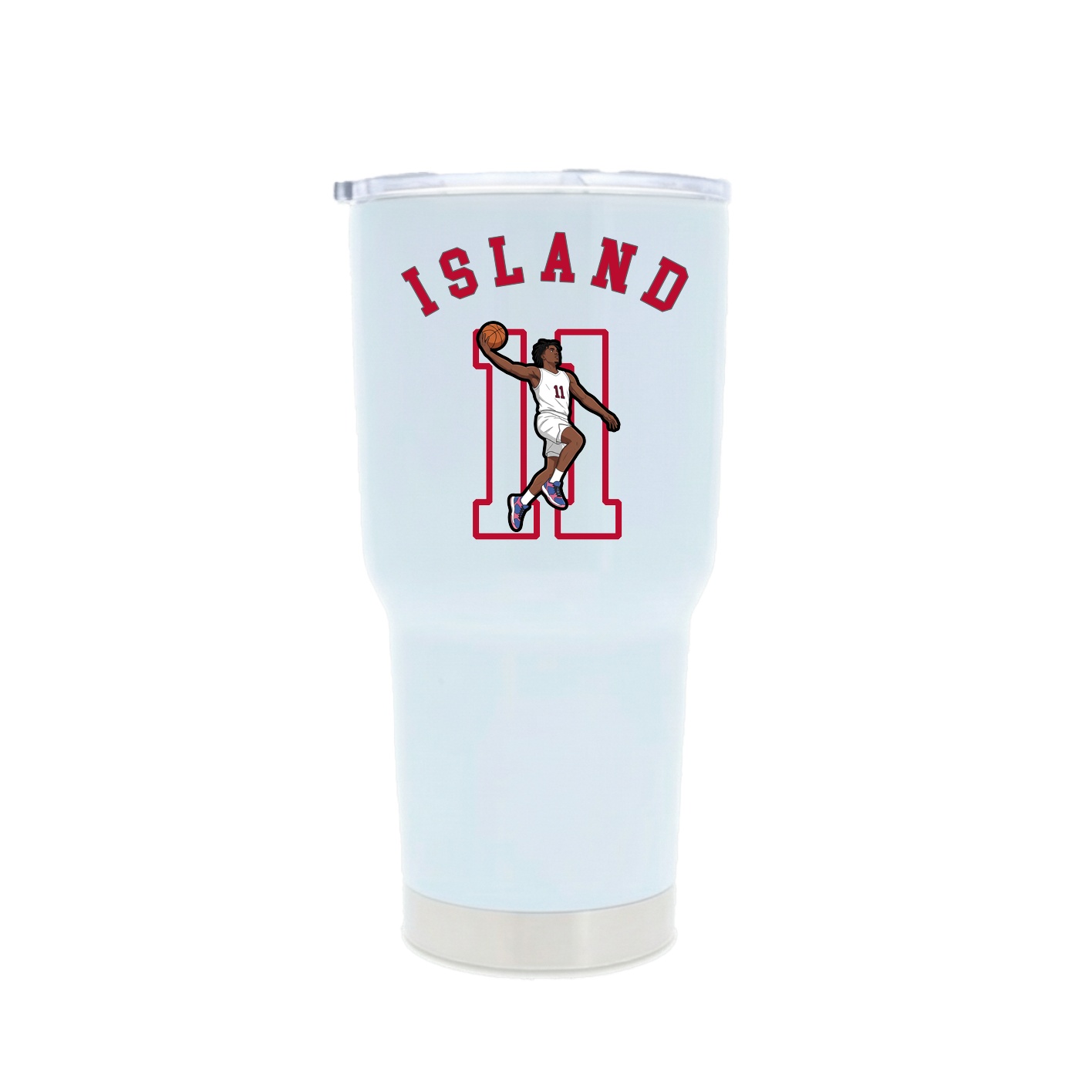 30oz Stainless Steel Tumbler — Shirsey Arch in White
