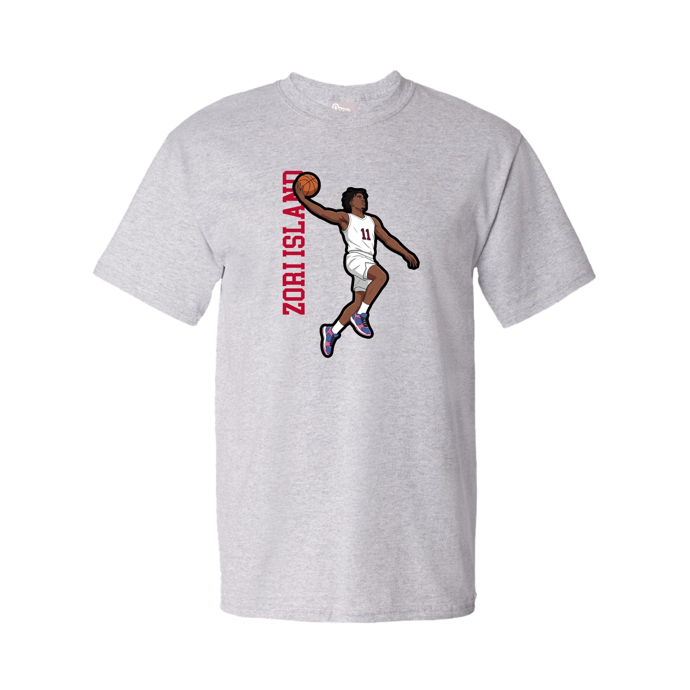 Youth Tee — Name Vertical in Grey