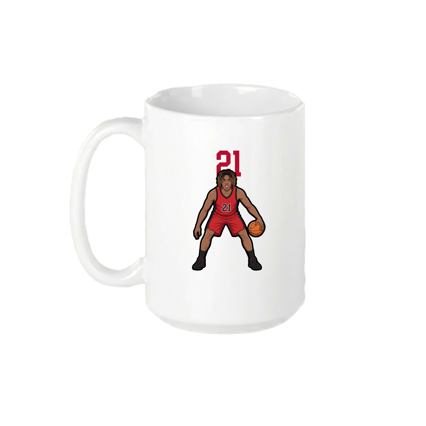 15oz Coffee Mug — Number Top in White