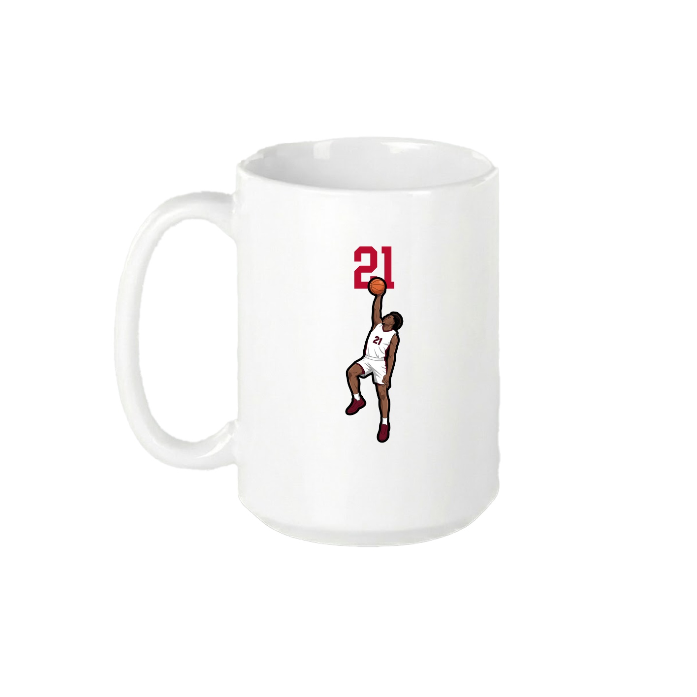 15oz Coffee Mug — Number Top in White