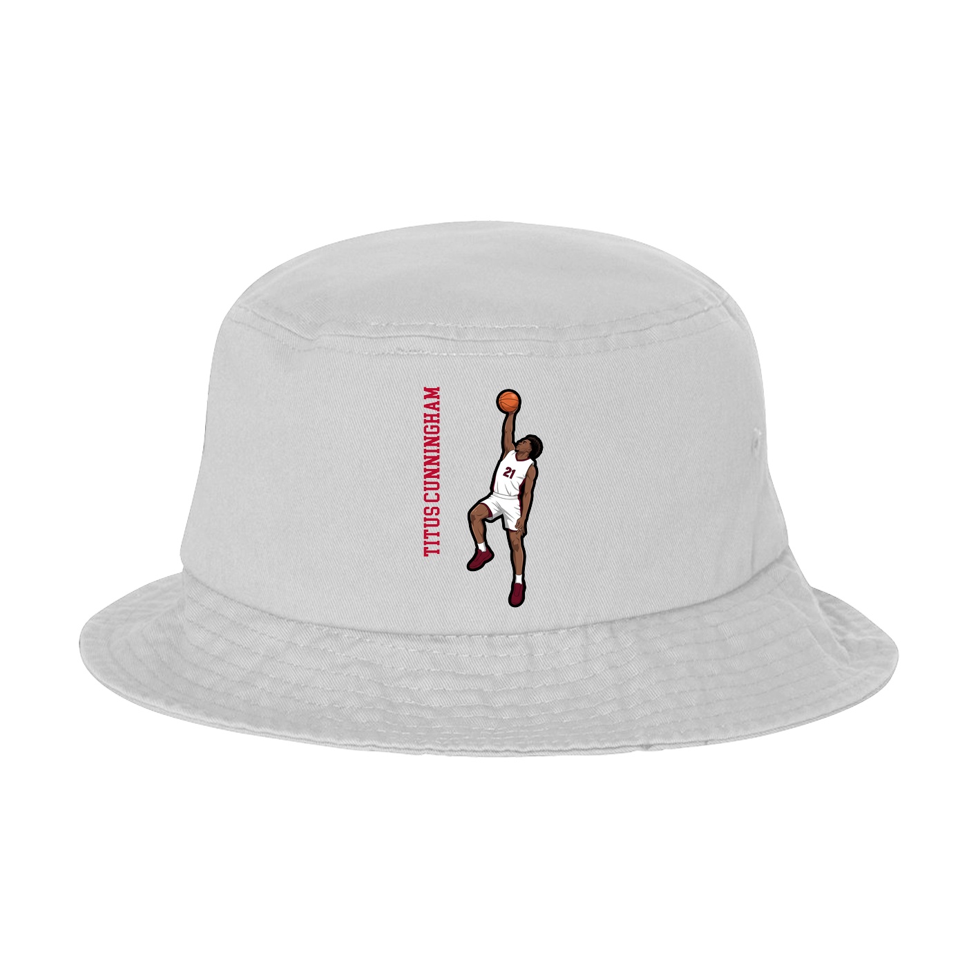 Bucket Cap — Name Vertical in White