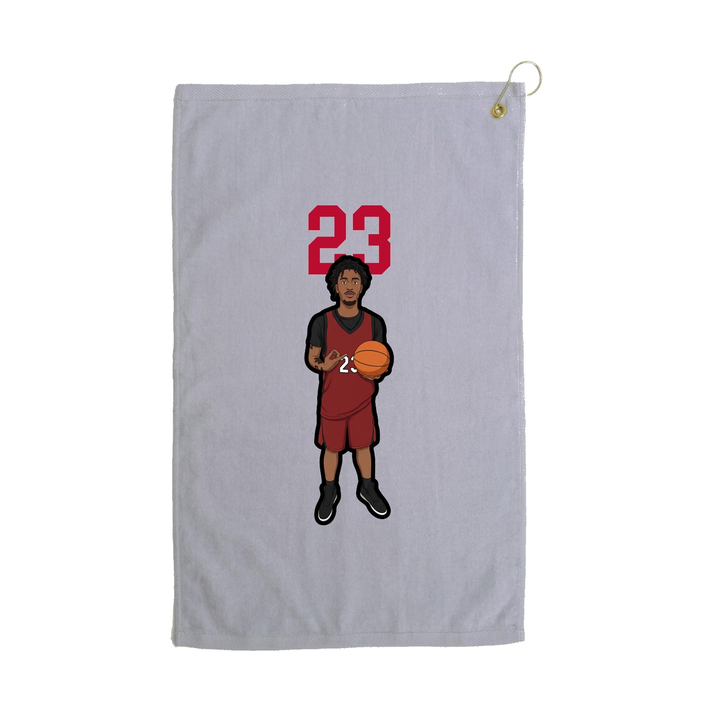 Golf Towel — Number Top in Grey