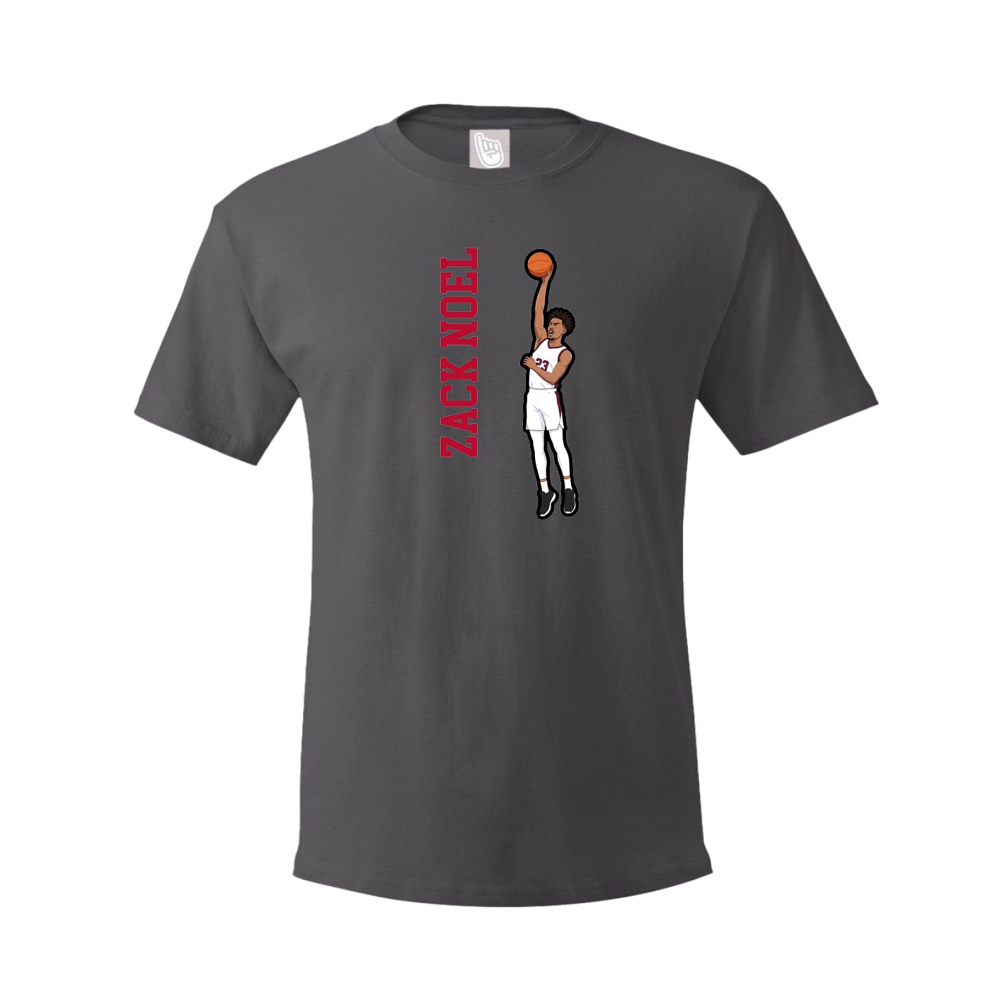 Tee — Name Vertical in Grey