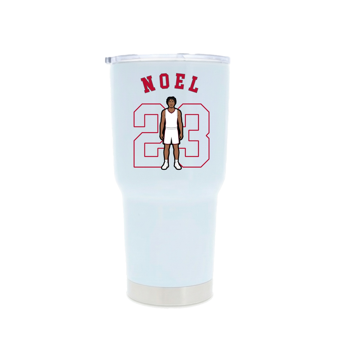 30oz Stainless Steel Tumbler — Shirsey Arch in White