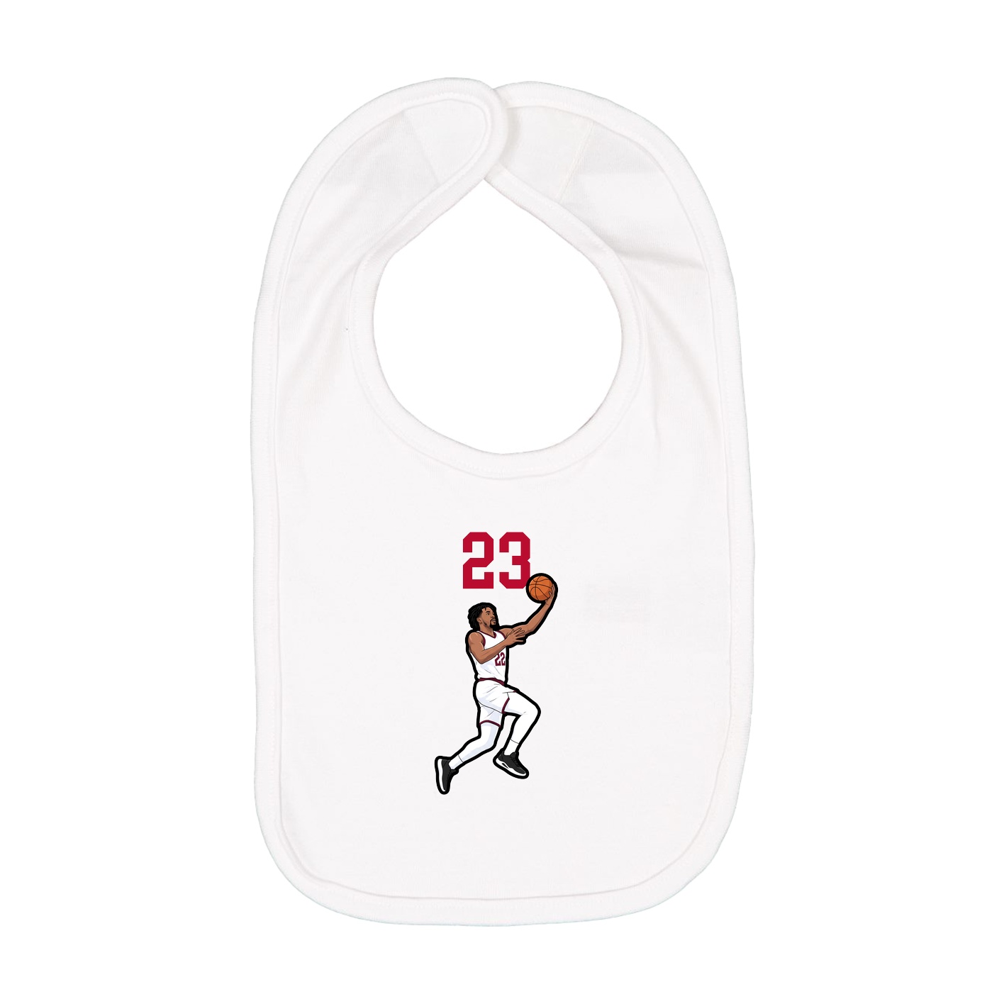 Infant Bib — Number Top in White