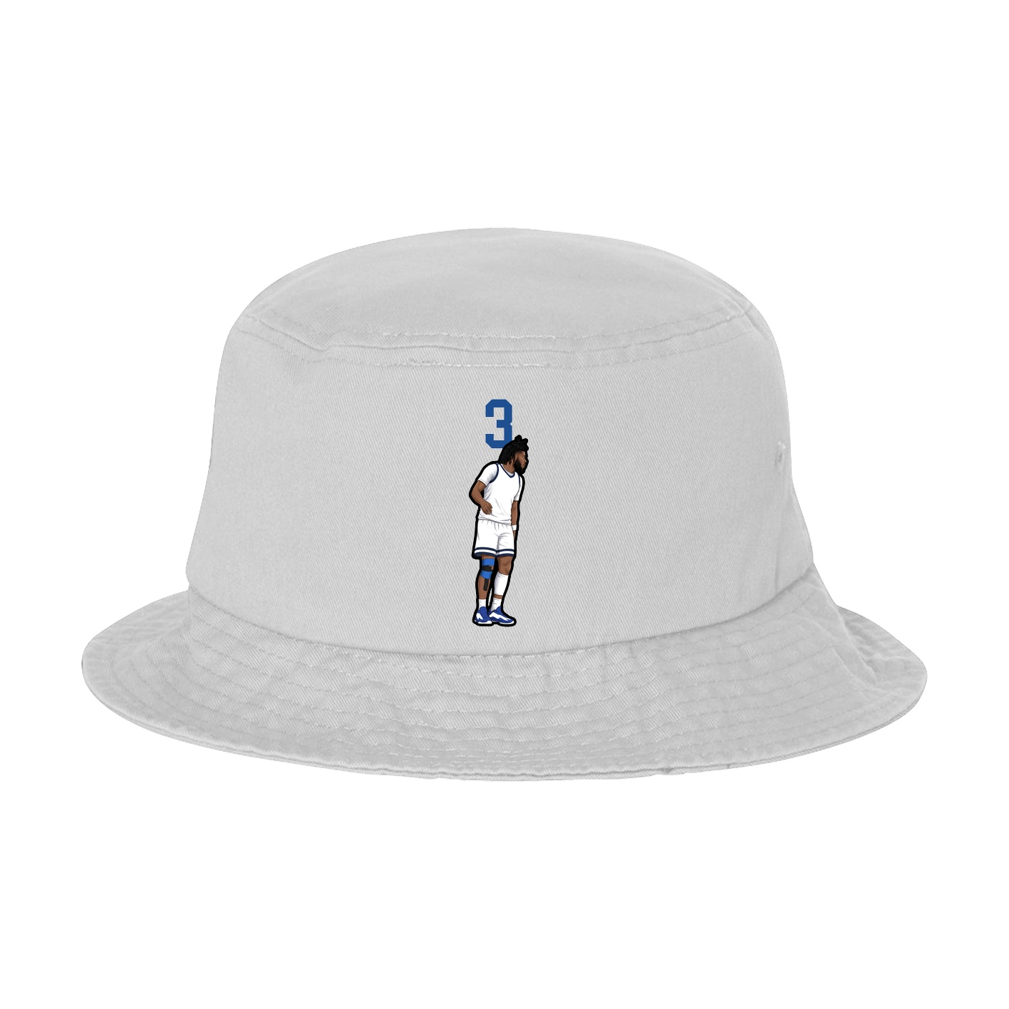 Bucket Cap — Number Top in White