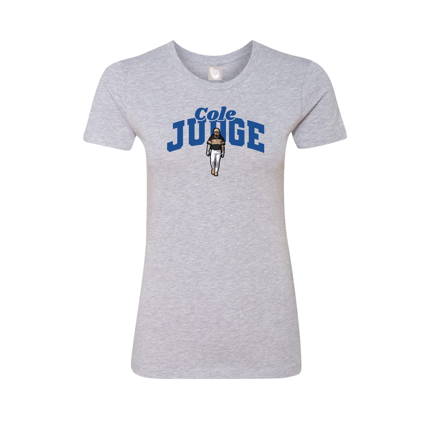 Fitted Women's Tee — Signature Arch in Grey