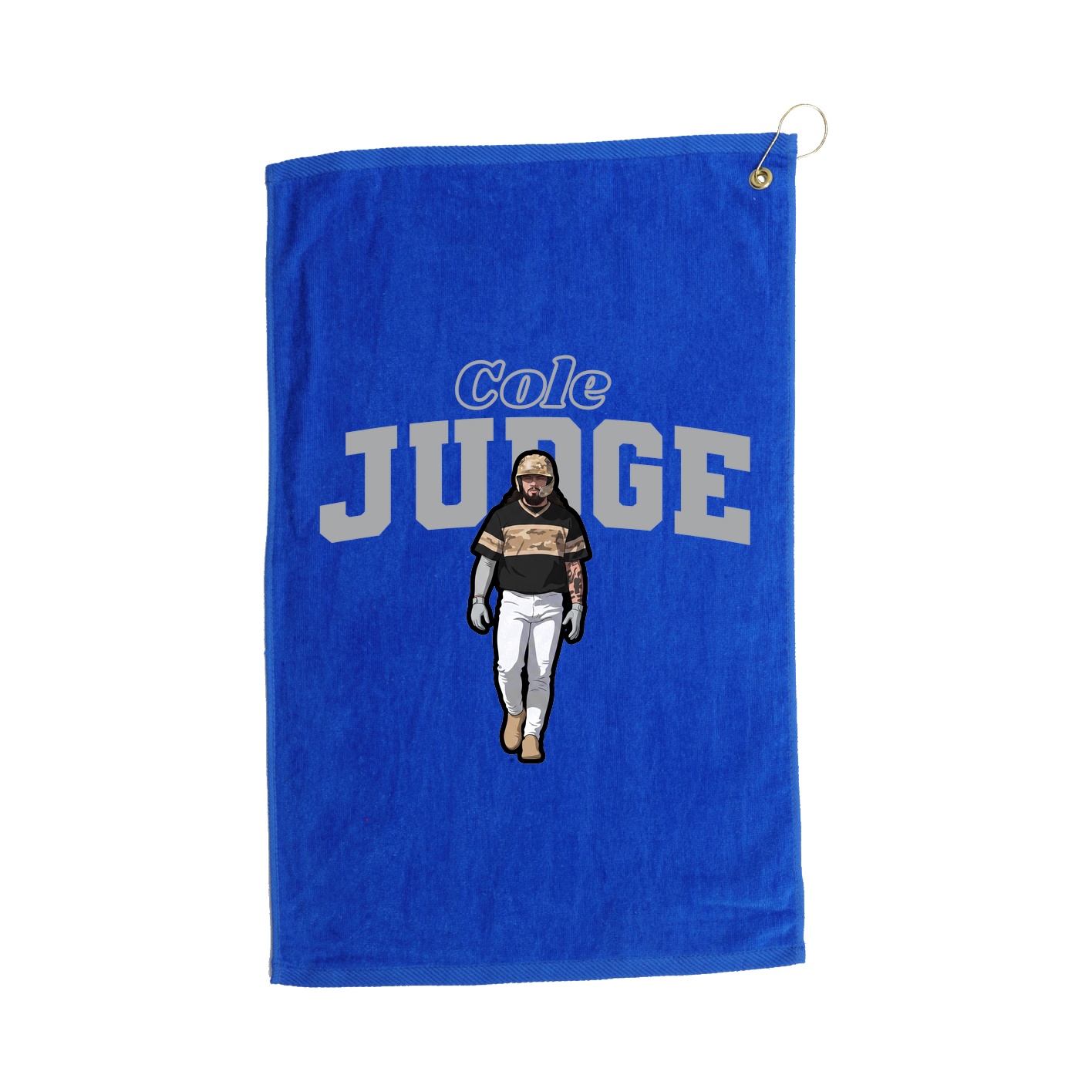 Golf Towel — Name Arch in Royal