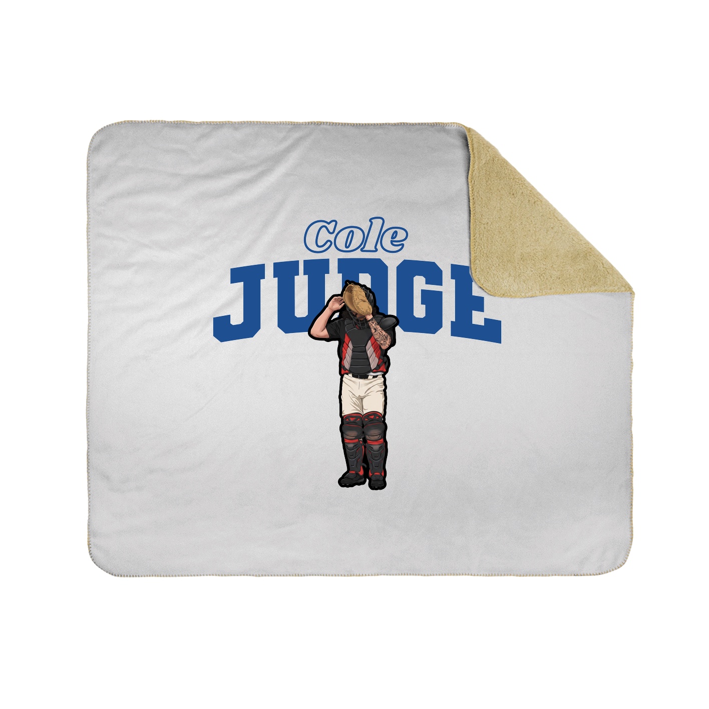 Throw Blanket — Name Arch in White
