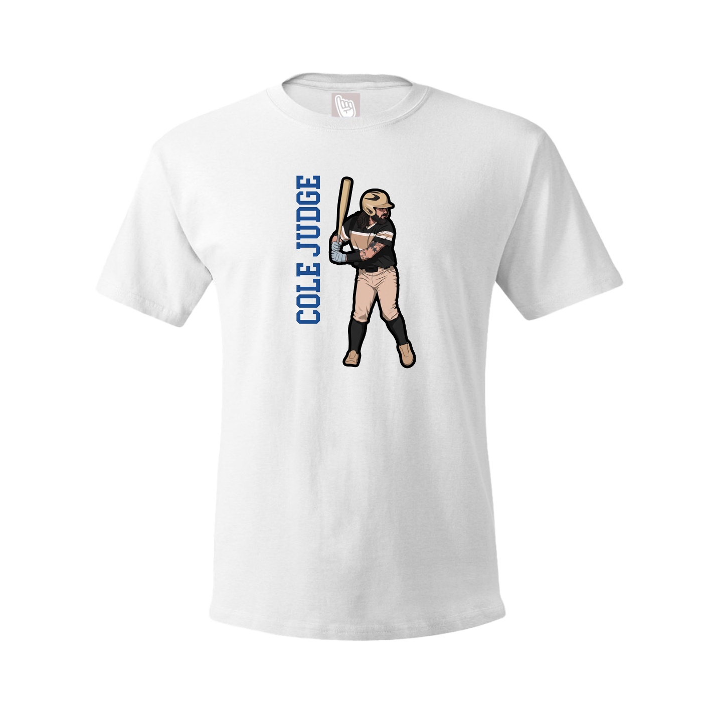 Tee — Name Vertical in White
