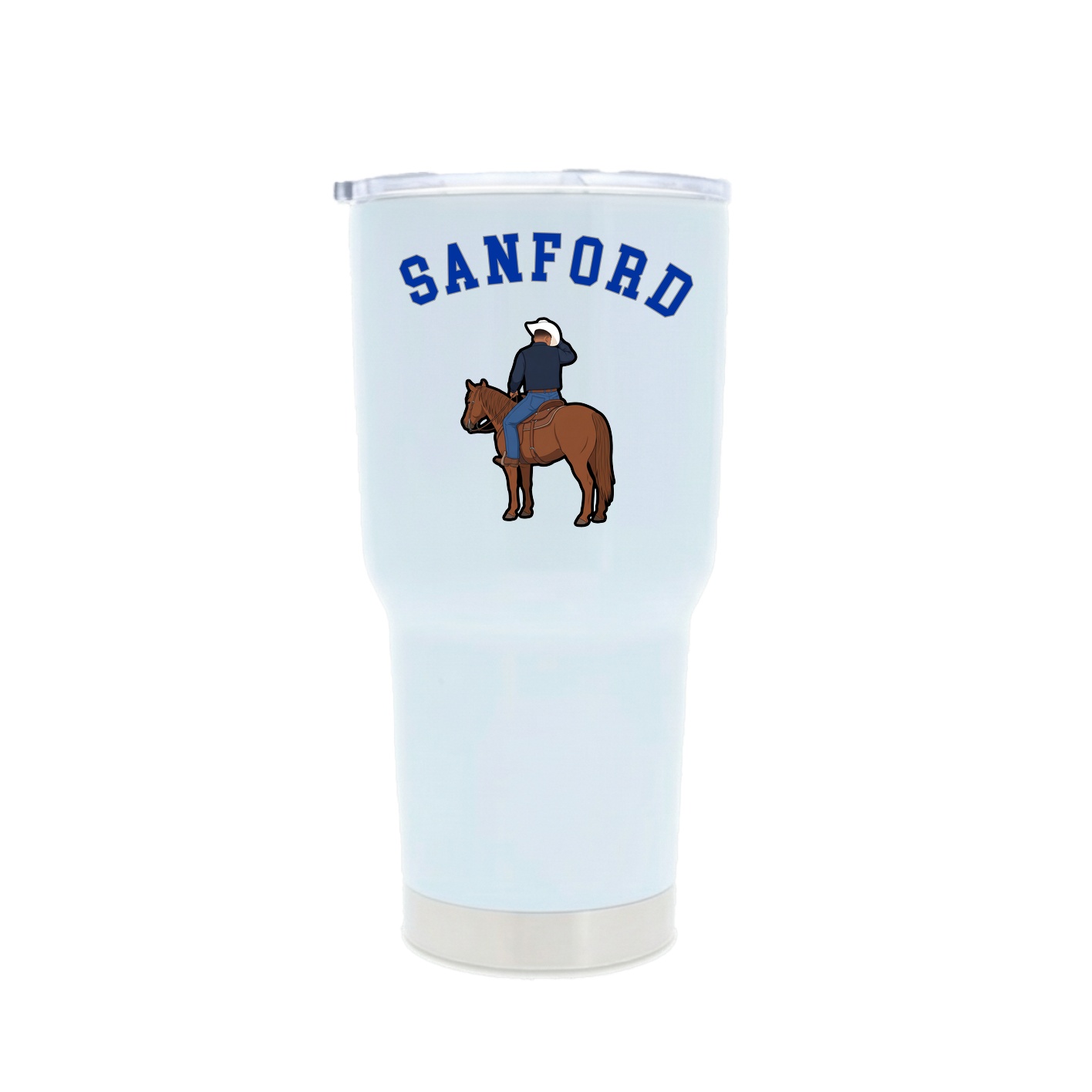 30oz Stainless Steel Tumbler — Shirsey Arch in White