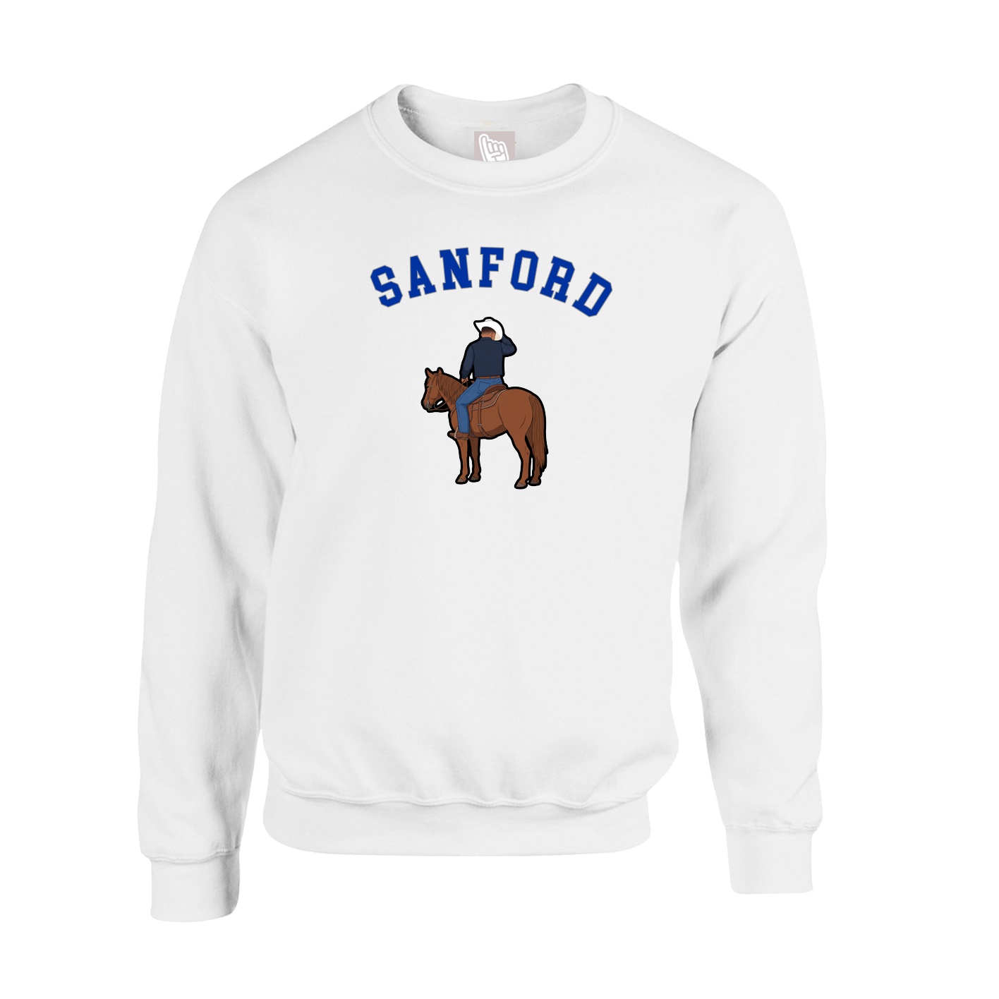Fleece Crew — Shirsey Arch in White