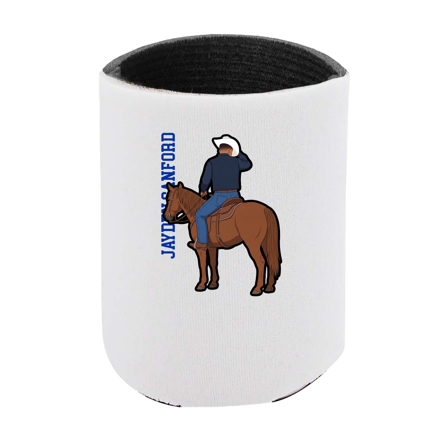Can Holder — Name Vertical in White