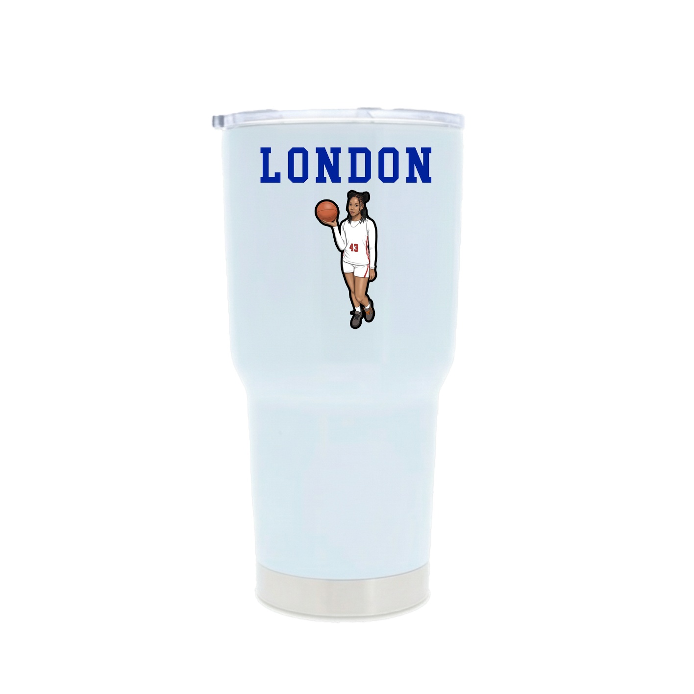 30oz Stainless Steel Tumbler — Shirsey in White