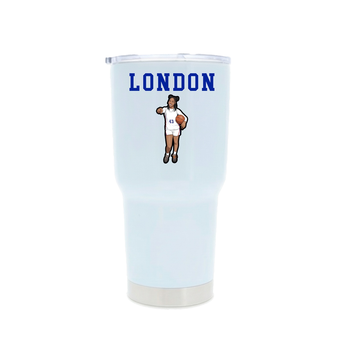 30oz Stainless Steel Tumbler — Shirsey in White