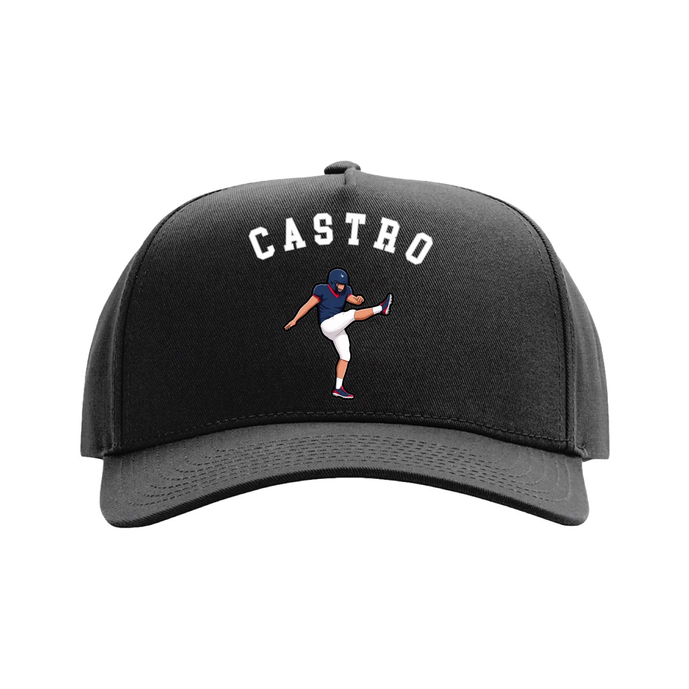 Full Fabric Five-Panel Champ Cap — Shirsey Arch in Black